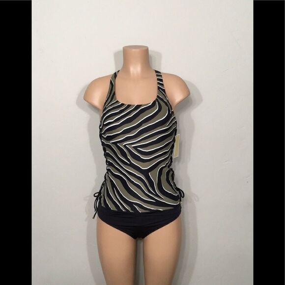 Michael Kors animal print tankini top. Small. NWT - Picture 5 of 14